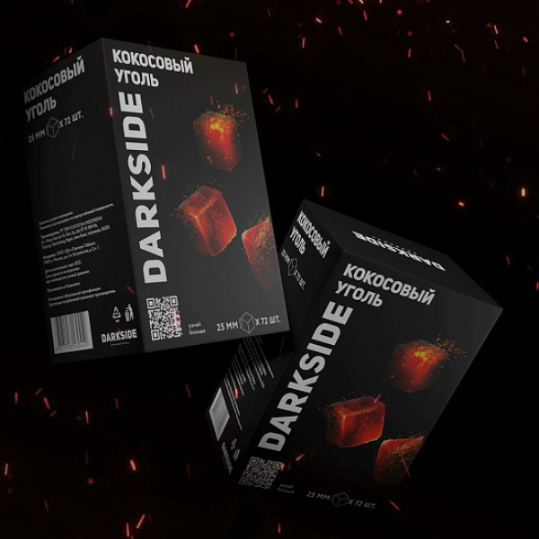 Уголь DARKSIDE CHARCOAL (BIG CUBE) 1KG 72 BRICKS в Турции