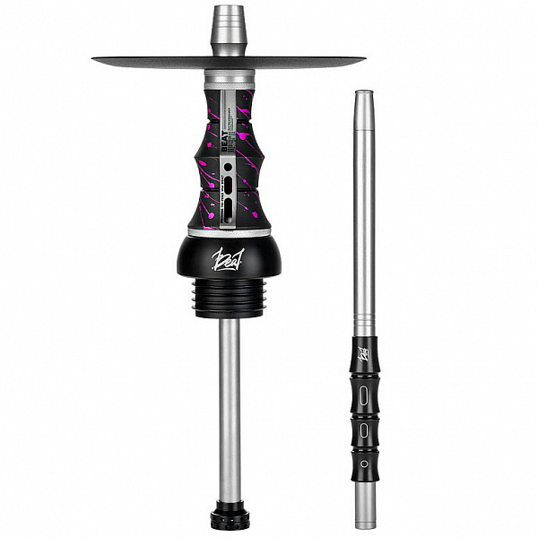 Кальян Alpha Hookah Beat Splash Grumpy прозрачная колба (Черный,Розовый, 40 см) в Турции