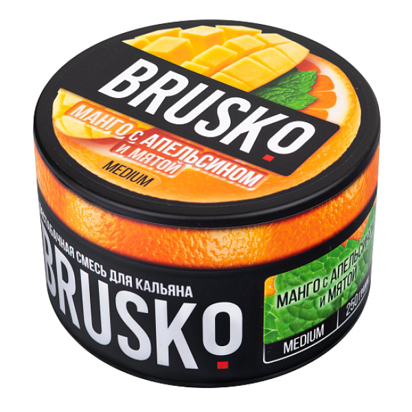 Смесь BRUSKO МАНГО С АПЕЛЬСИНОМ И МЯТОЙ (MEDIUM) 250 гр в Турции