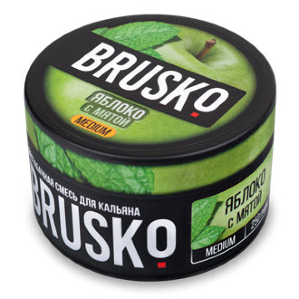 Смесь BRUSKO ЯБЛОКО С МЯТОЙ (MEDIUM) 250 гр в Турции