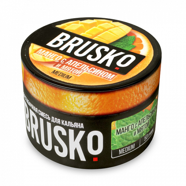 Смесь Brusko Medium Манго апельсин мята 50 грамм в Турции