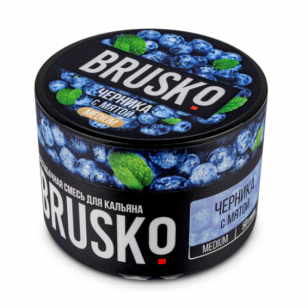 Смесь Brusko Medium Черника с мятой 50 грамм в Турции