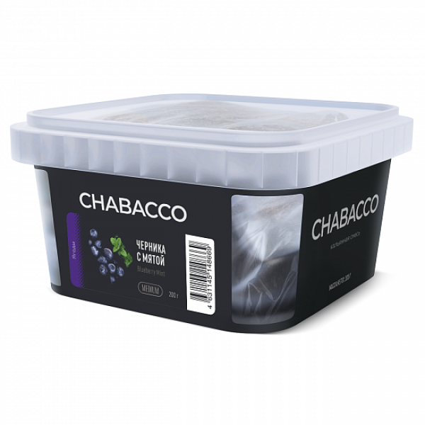Смесь Chabacco Medium Blueberry Mint (Черника с Мятой) 200 гр в Турции