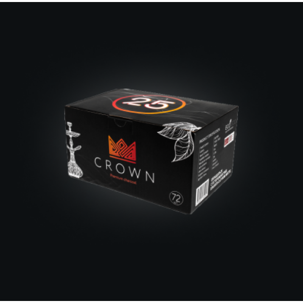 Уголь Crown 25 мм для кальяна (72 шт.) в Турции