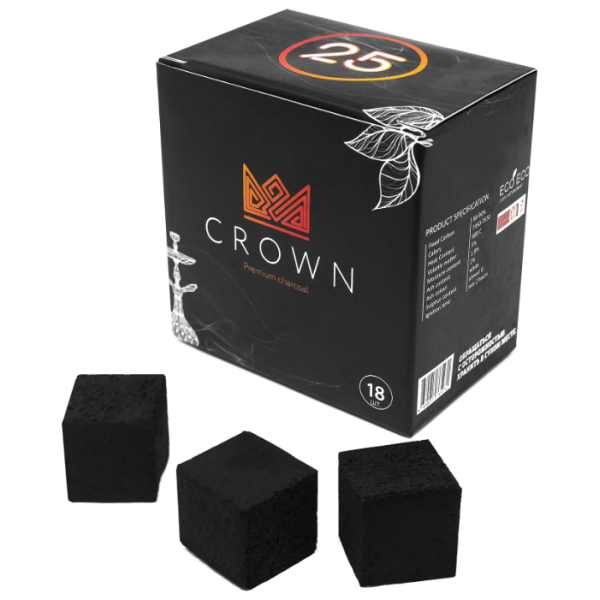 Кокосовый уголь Crown 25мм - 18 шт. в Турции