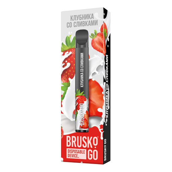 Одноразовая электронная сигарета Brusko Go Клубника Со Сливками 800 затяжек в Турции
