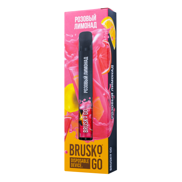 Одноразовая электронная сигарета Brusko Go Розовый Лимонад 800 затяжек в Турции