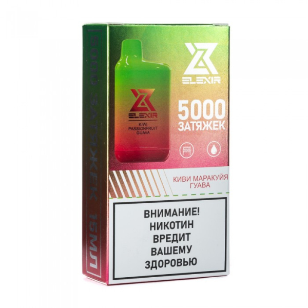 Elexir (Kiwi Passionfruit Guava (Киви маракуйя гуава)), 5000 тяг в Турции