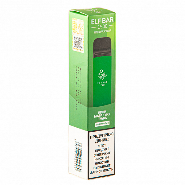 ELFBAR KIWI PASSION FRUIT GUAVA, 1500 тяг в Турции