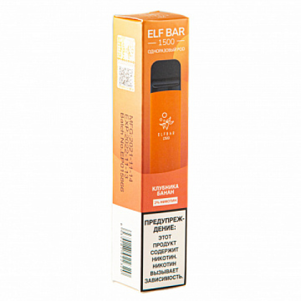 ELFBAR STRAWBERRY BANANA, 1500 тяг в Турции
