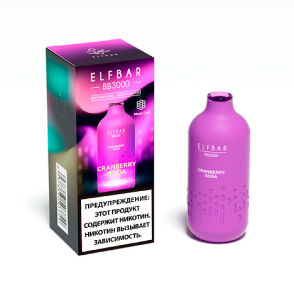 Elfbar BB3000 Клюквенная сода, 3000 тяг в Турции