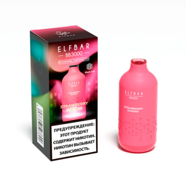 Elfbar BB3000 Мороженое с клубничным джемом, 3000 тяг в Турции