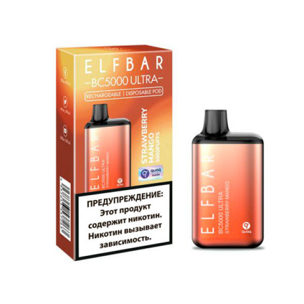 Elfbar BC5000 (Клубника манго), 5000 тяг в Турции