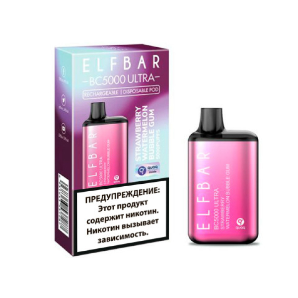 Elfbar BC5000 (Клубничная арбузная жвачка), 5000 тяг в Турции