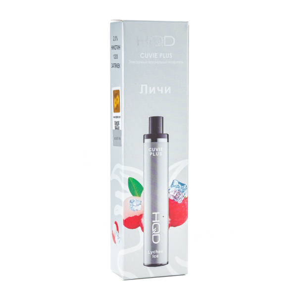 Одноразовая электронная сигарета HQD Cuvie Plus Lychee Ice (Личи Лёд) 1200 затяжек в Турции