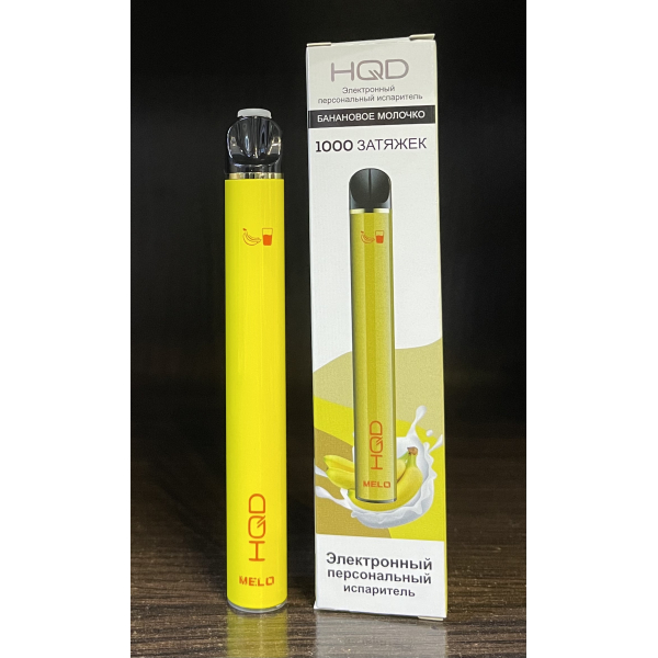 HQD melo banana milk (банановое молочко) 1000 затяжек в Турции