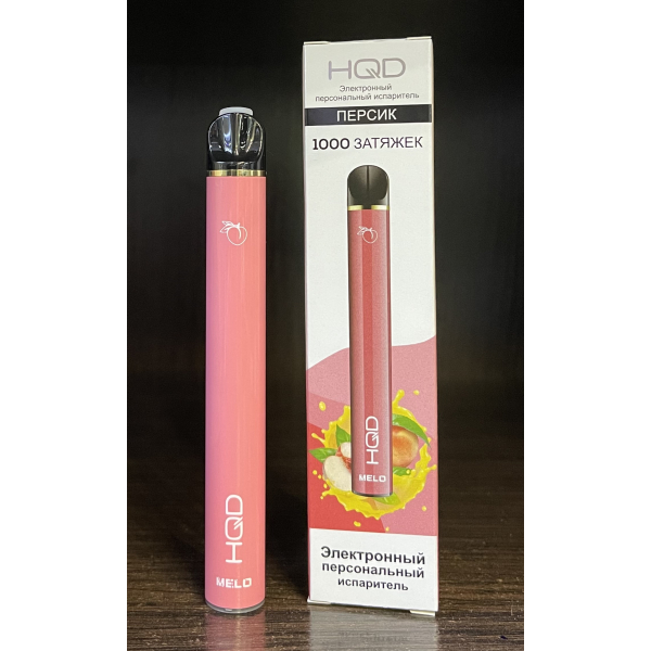 HQD melo peach (персик) 1000 затяжек в Турции