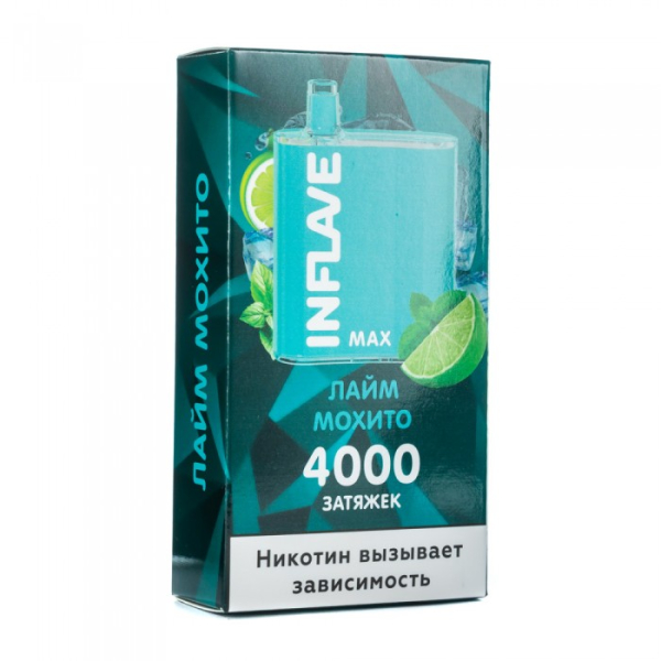 INFLAVE MAX Лайм мохито, 4000 тяг в Турции