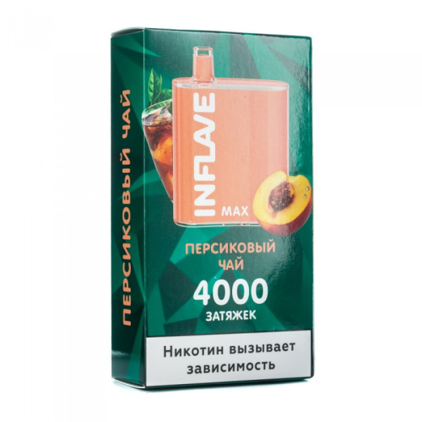 INFLAVE MAX Персиковый чай, 4000 тяг в Турции