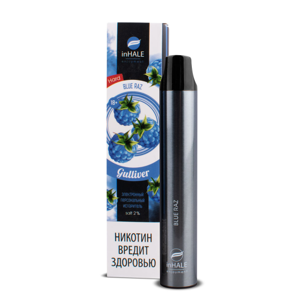 inHale Guliver Hard Blue Razz (Ежевика) 1500 затяжек в Турции