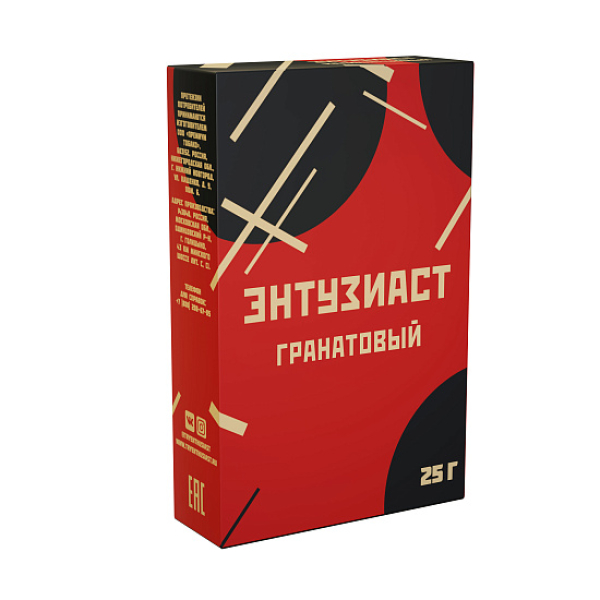 Табак ЭНТУЗИАСТ ГРАНАТОВЫЙ 25 гр в Турции