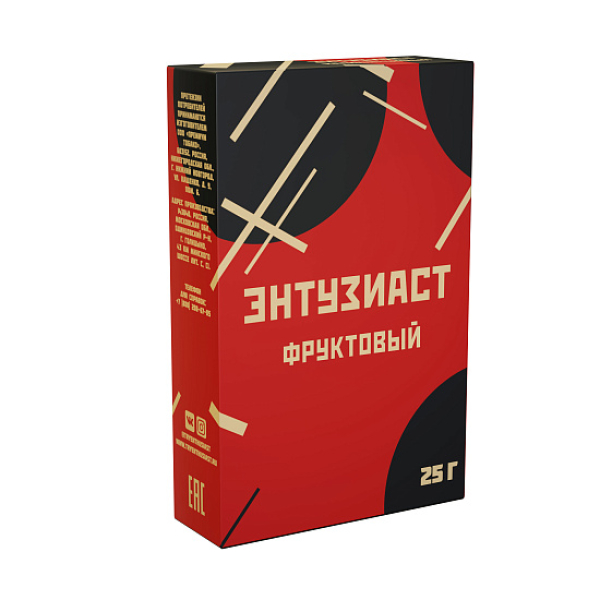 Табак ЭНТУЗИАСТ ФРУКТОВЫЙ 25 гр в Турции