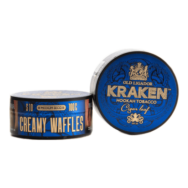 Табак Kraken Medium Seco Creamy Waffles (Сливочные вафли) 100 гр в Турции