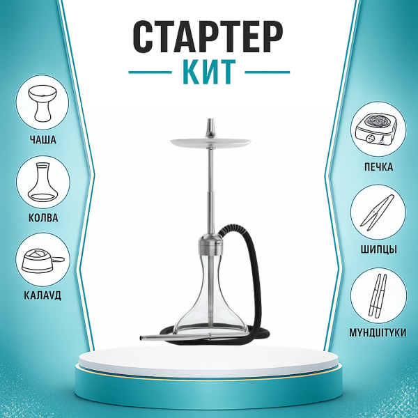 Набор с кальяном  Mattpear Ready S Pro (комплект с мелассоуловителем) ТОЛЬКО НЕОБХОДИМОЕ в Турции