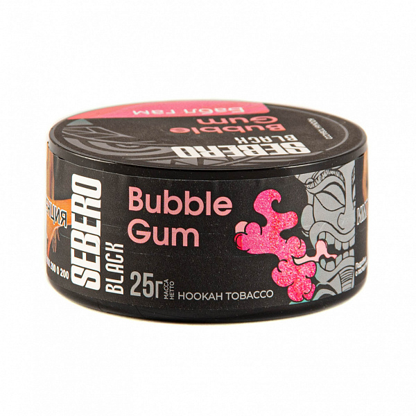 Табак SEBERO BLACK BUBBLE GUM 25 гр в Турции