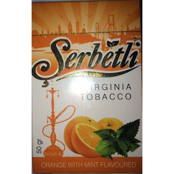 Табак Serbetli Апельсин с мятой 50 гр в Турции