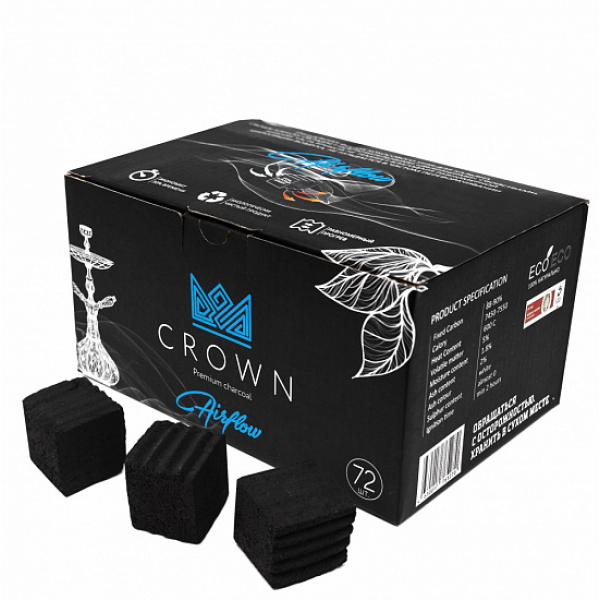 Кокосовый уголь Crown Air-Flow 25 мм в Турции