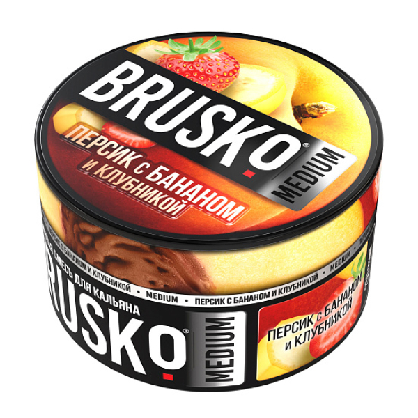 Смесь Brusko Персик с бананом и клубникой 250 гр в Турции
