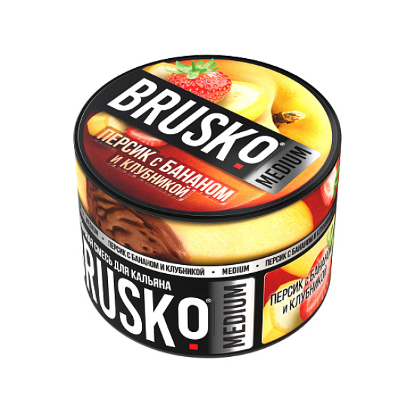 Смесь Brusko Персик с бананом и клубникой 50 гр в Турции