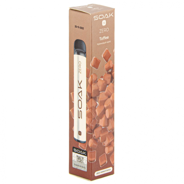 SOAK X ZERO Toffee 1500 затяжек (без никотина) в Турции