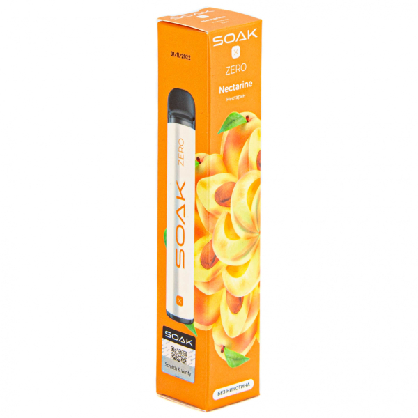 SOAK X ZERO Nectarine 1500 затяжек (без никотина) в Турции