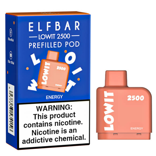 Картридж Elf Bar Lowit 2500 20 мг, 6 мл (Energy) в Турции