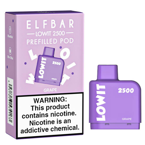 Картридж Elf Bar Lowit 2500 20 мг, 6 мл (Grape) в Турции