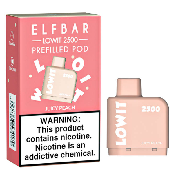 Картридж Elf Bar Lowit 2500 20 мг, 6 мл (Juicy Peach) в Турции