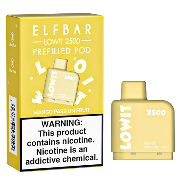 Картридж Elf Bar Lowit 2500 20 мг, 6 мл (Mango Passion Fruit) в Турции