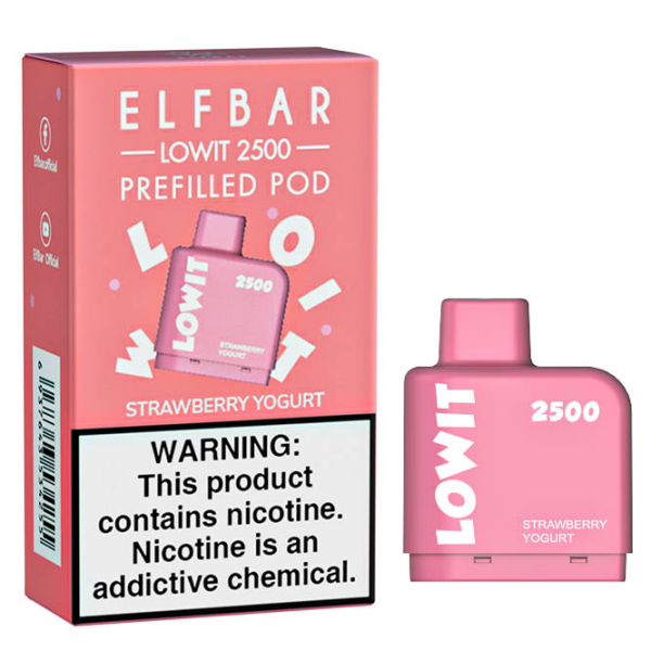 Картридж Elf Bar Lowit 2500 20 мг, 6 мл (Strawberry Yogurt) в Турции