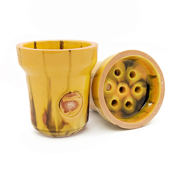 Чаша St Bowls Classic Glaze желтая с полосками в Турции
