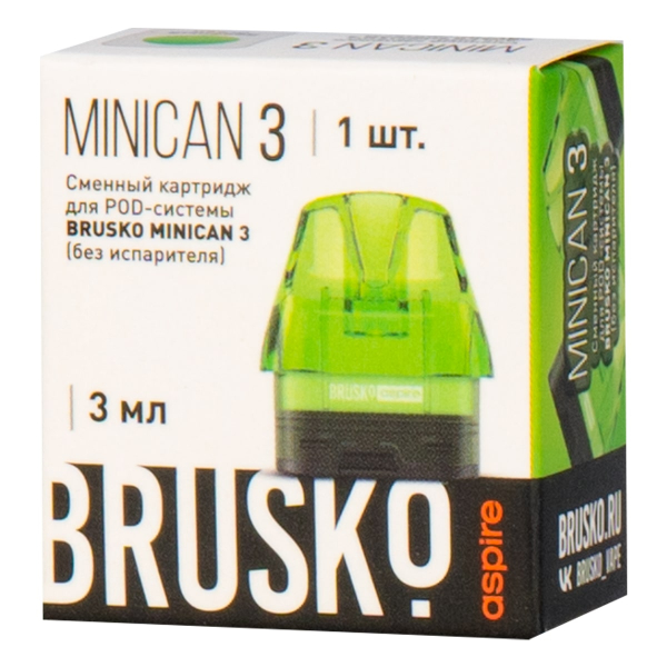 Картридж Brusko Minican 3 зелёный в Турции
