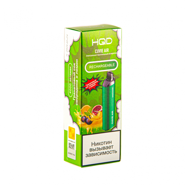 Hqd Cuvie Air Гранатовый Сок, Смородина И Лимон (4000 Затяжек) в Турции