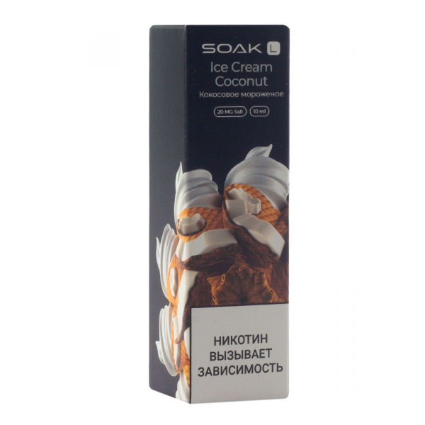 Жидкость Soak Ice Cream Coconut 10 Мл 2 Мг в Турции