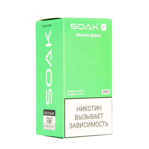 Soak R Мятное Драже 5000 Затяжек в Турции