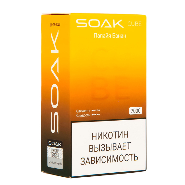 Soak Cube Папайя Банан 7000 Затяжек в Турции