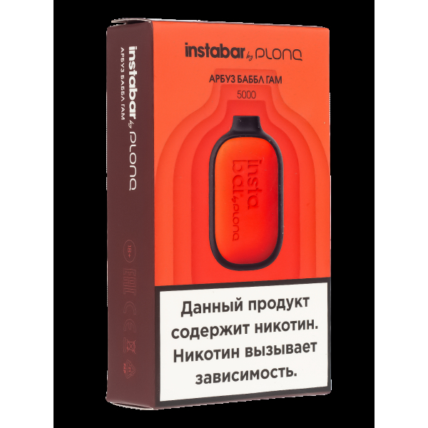 Plonq Instabar Арбуз Баббл Гам (5000 Затяжек) 20 Мг в Турции