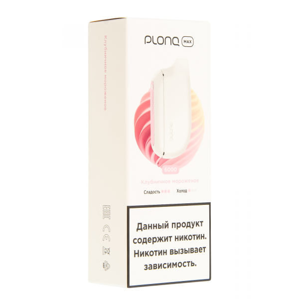 Plonq Max Клубничное Мороженое (6000 Затяжек) 20 Мг в Турции