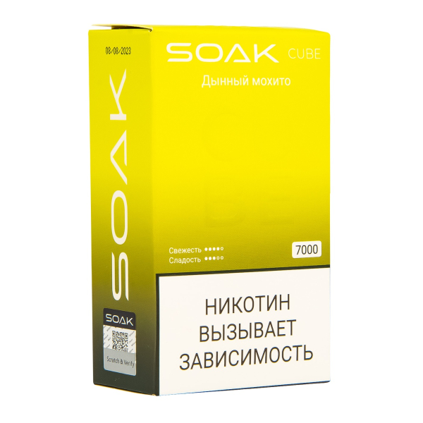 Soak Cube Дынный Мохито 7000 Затяжек в Турции