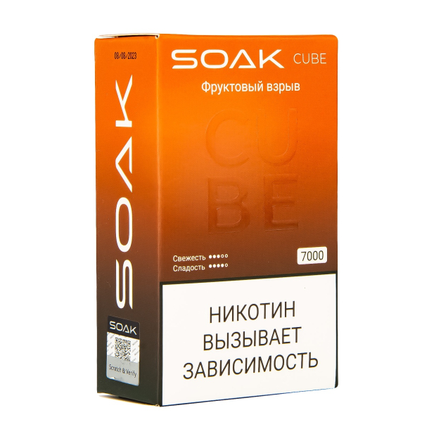 Soak Cube Фруктовый Взрыв 7000 Затяжек в Турции